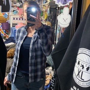 blue plaid aeropostale flannel